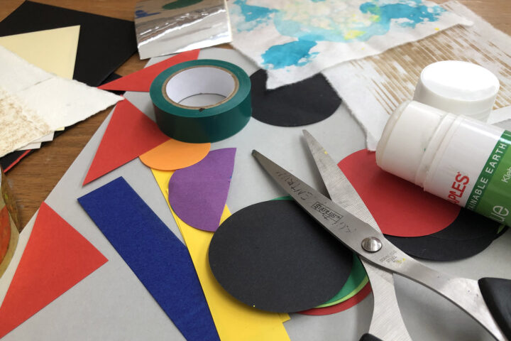Collage: Skapa konst med papper, sax och lim