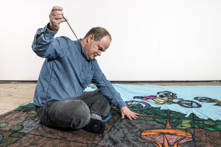 Tryck på tyg och papper med Fredrik Lindqvist
