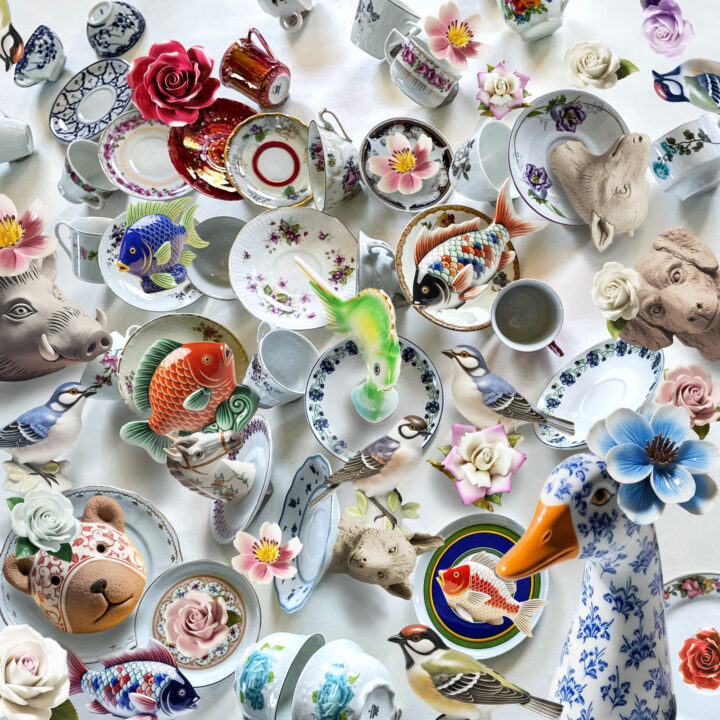Workshop med tredimensionellt collage