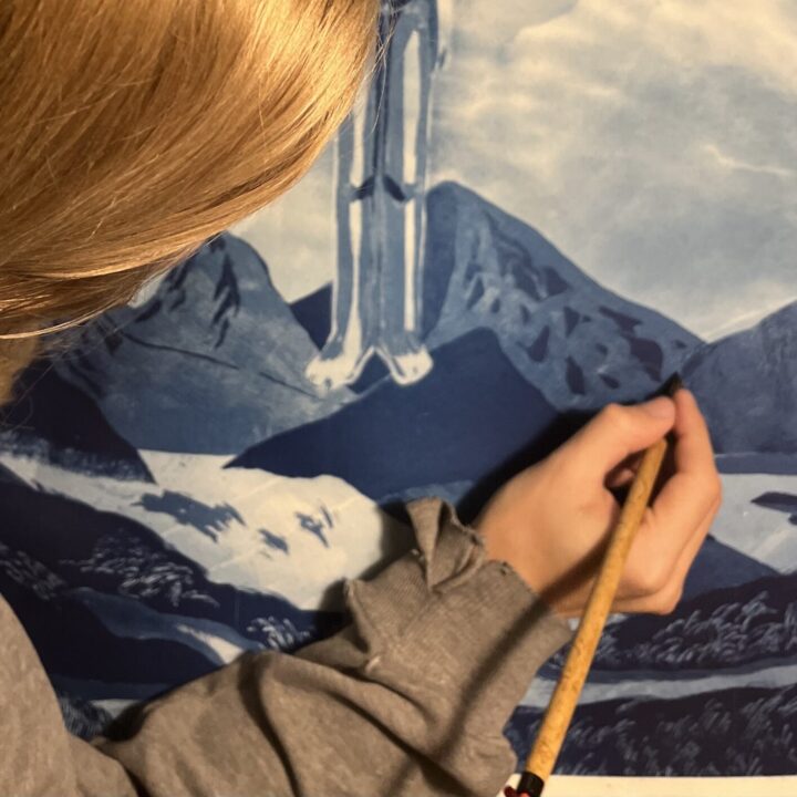 Workshop i collage- och cyanotypiteknik