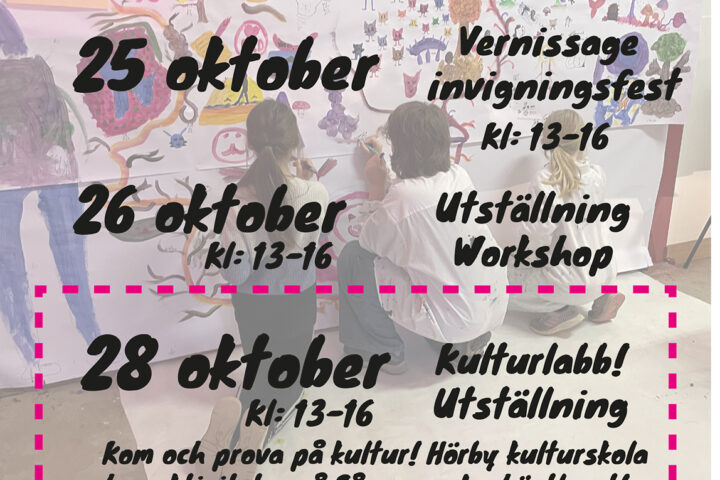 Utställning, workshops och filmvising på Sågen i Svensköp!